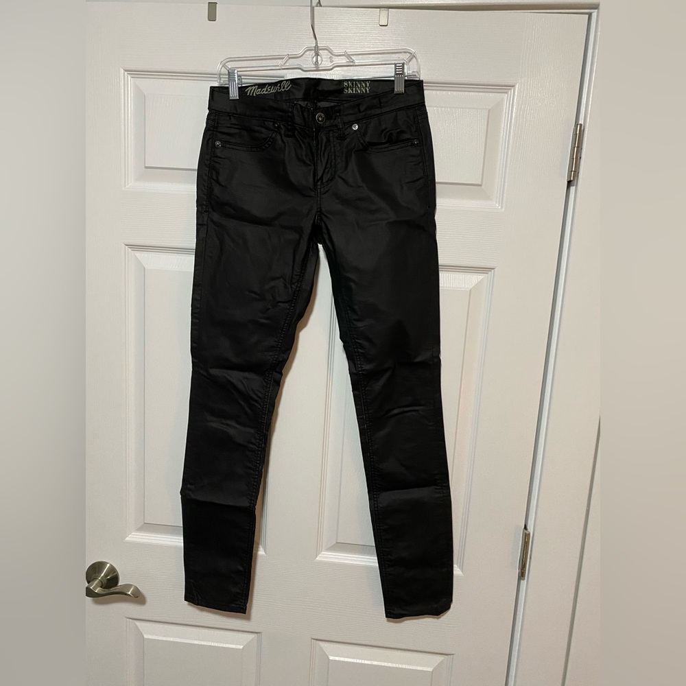 MADEWELL leather coated skinny pants